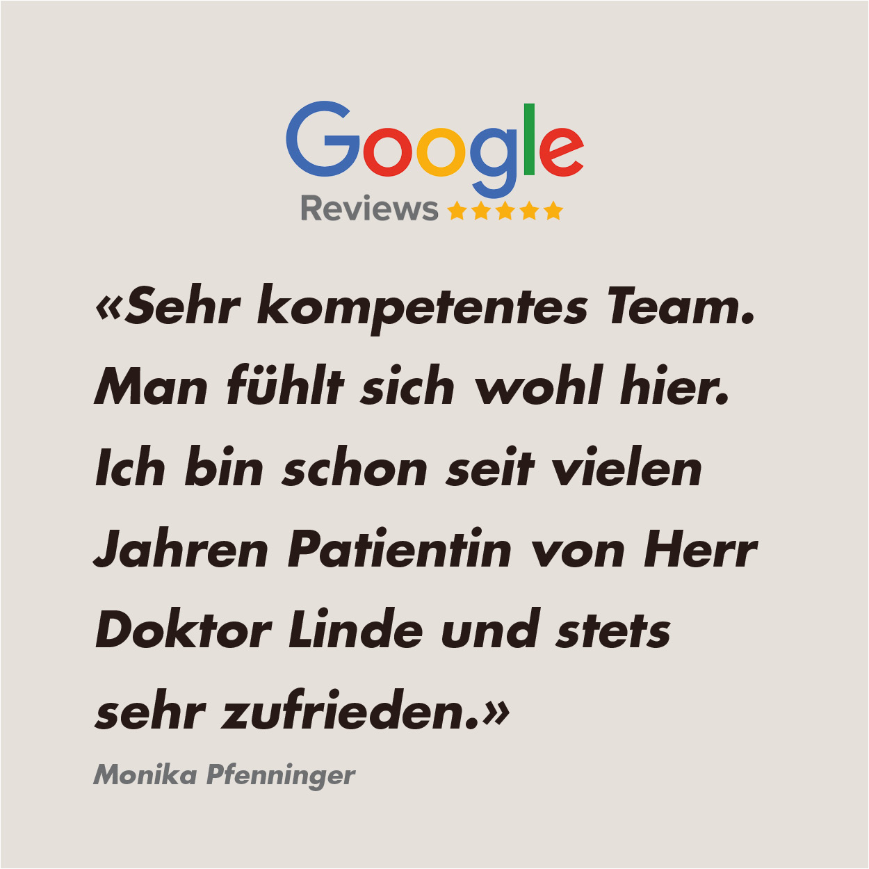 Google-Bewertung der BEAUTYCLINIC