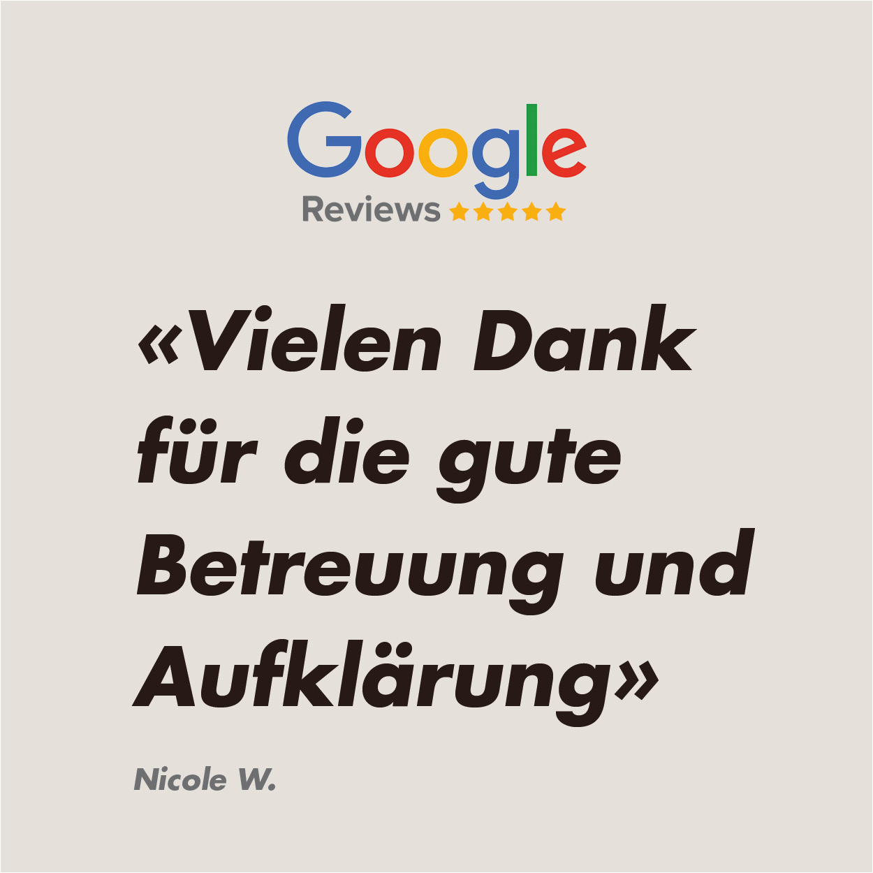 Google-Bewertung der BEAUTYCLINIC