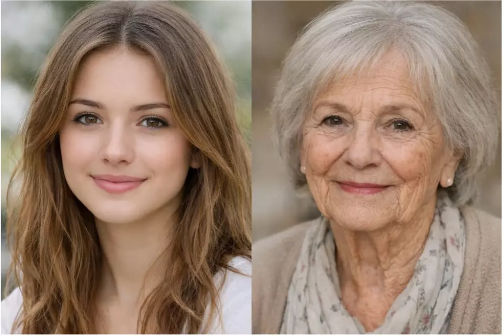 Proceso de envejecimiento facial